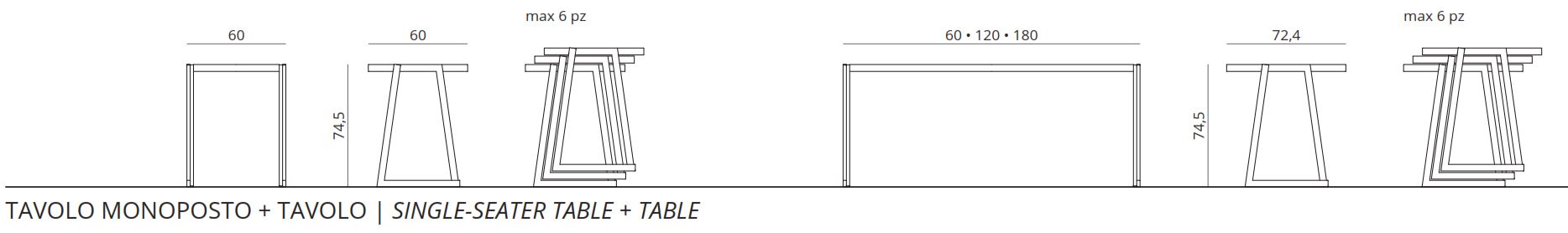 Cortina Table Dimensions